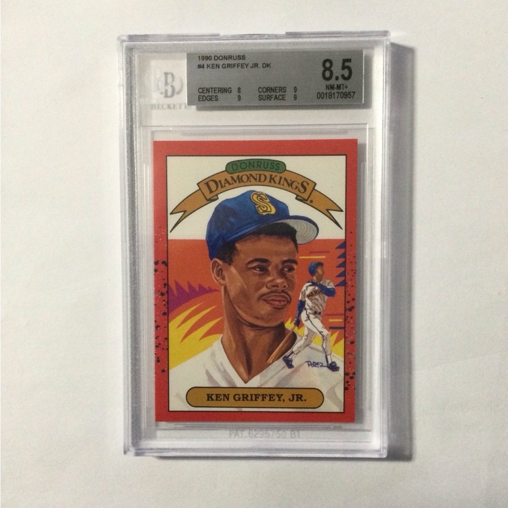 1990 Donruss Ken Griffey Jr. Diamond Kings #4 graded BGS 8.5 NM-MT+